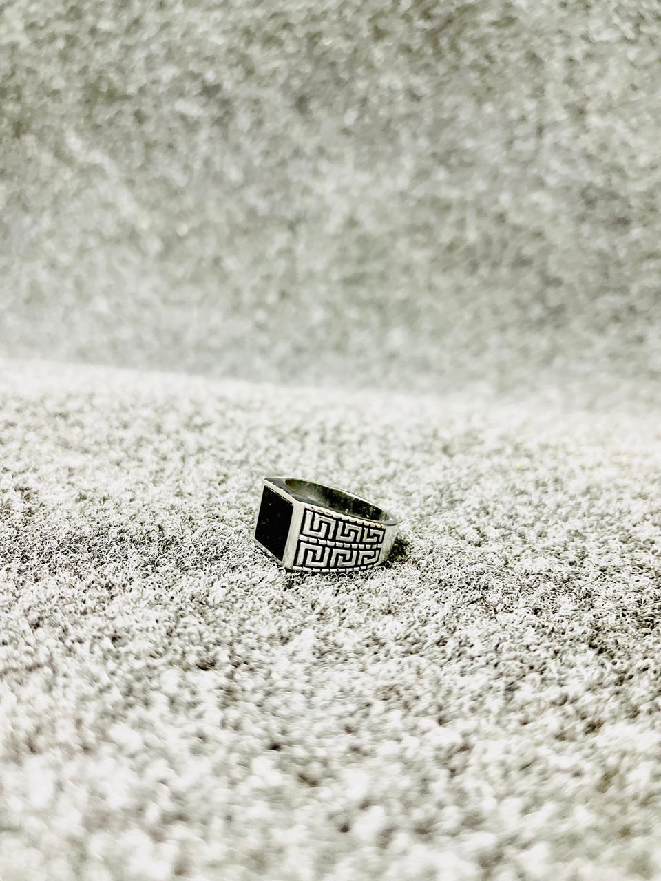 Premium Geometric Signet Ring for Men
