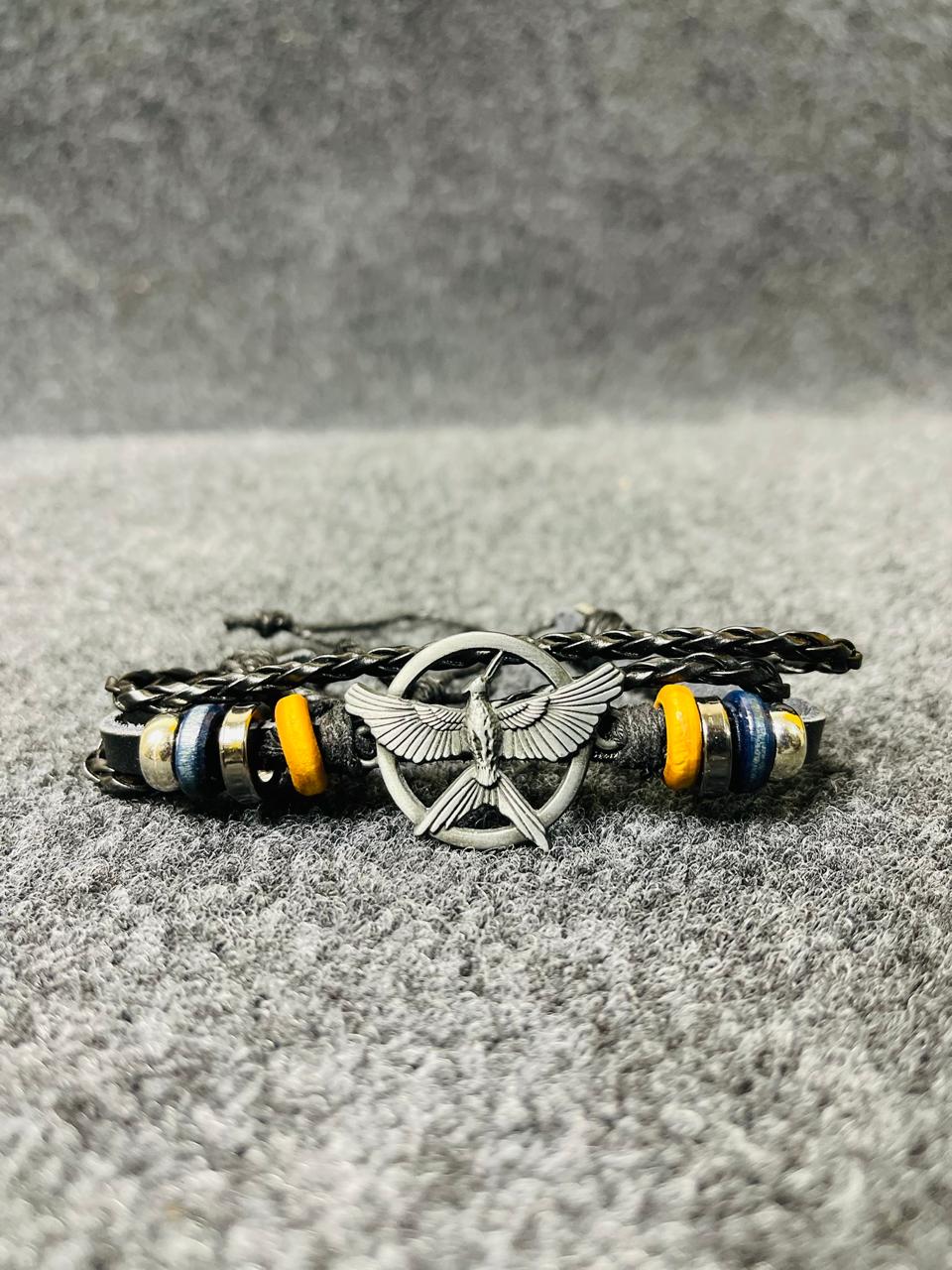 Skull Motif Multi-Layer Leather Bracelet