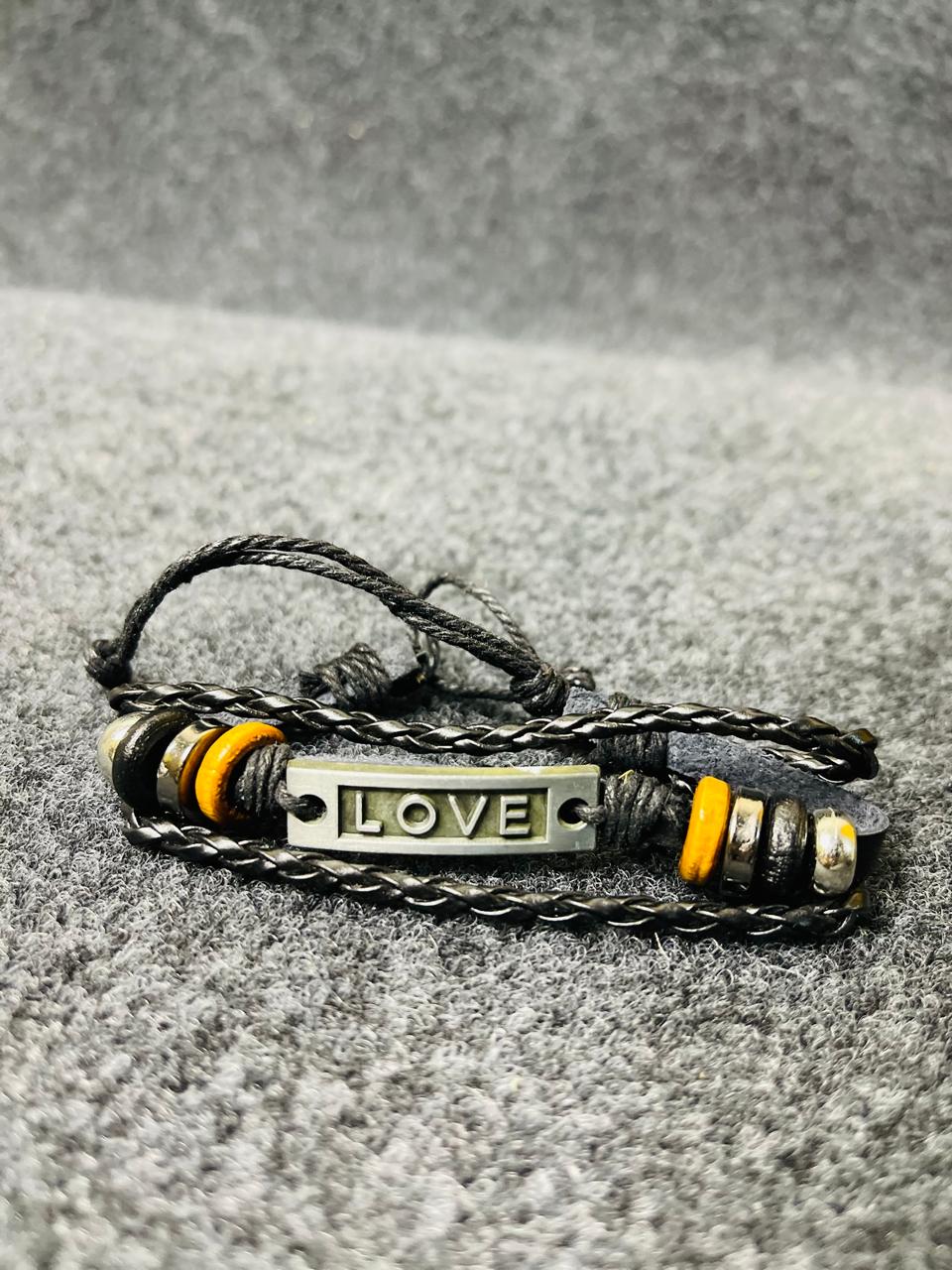 Skull Motif Multi-Layer Leather Bracelet