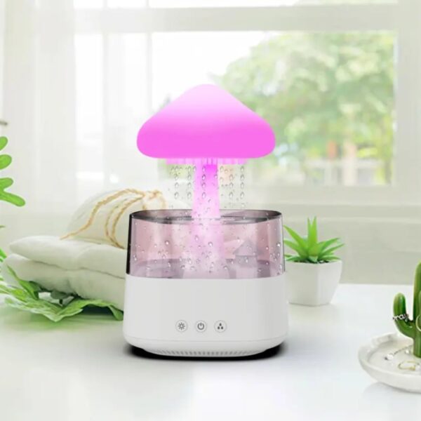 5 IN 1 Bluetooth Speaker Rain Cloud Humidifier with 7 Colors