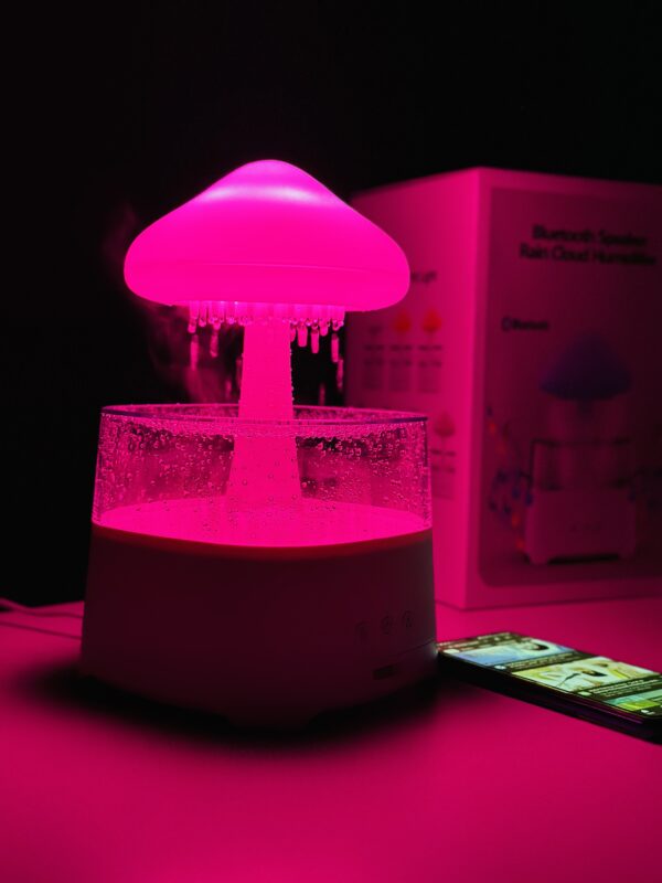 5 IN 1 Bluetooth Speaker Rain Cloud Humidifier with 7 Colors - Image 10